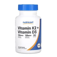 Vitamin K2 (MK7) (100 mcg) + Vitamin D3 (5000 NE) (120 Lágykapszula)