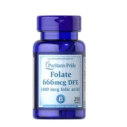 Folate 666 mcg DFE (Folic Acid 400 mcg) (250 tabletta) - Folsav Formula