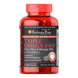 MAXIMUM STRENGTH TRIPLE OMEGA 3-6-9 FISH,FLAX & BORAGE OIL