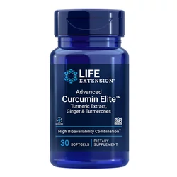 Advanced Curcumin Elite Turmeric Extract, Ginger & Turmerones (30 lágykapszula) - Kurkumin lágykapszula Kurkuma és Gyömbér Kivonattal