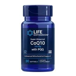 Super Ubiquinol 100 mg CoQ10 with PQQ ( 30 lágykapszula) - Fokozott Mitokondriális Támogatás