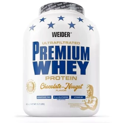 Premium Whey Protein (csokoládé-nugát 2300 gr) - alacsony szénhidrát- és zsírtartalmú több komponensű tejsavófehérje
