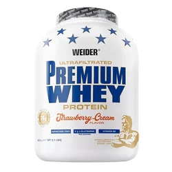 Premium Whey Protein (eper-tejszín 2300 gr) - alacsony szénhidrát- és zsírtartalmú több komponensű tejsavófehérje