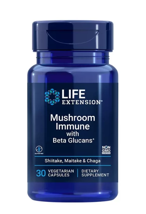 Mushroom Immune with Beta Glucans - Immunerősítő gombakeverék (30 Veg Kapszula)