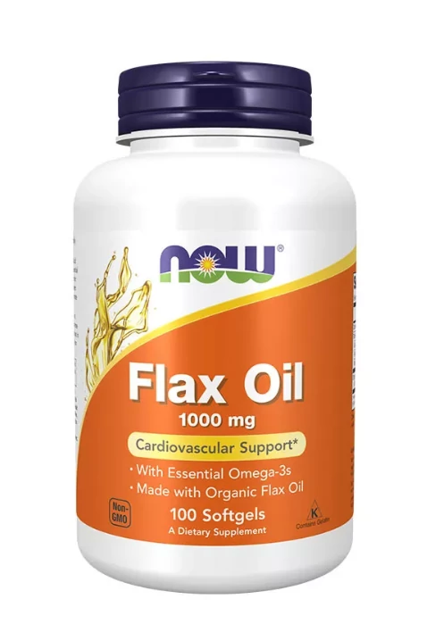 Flax Oil 1000 mg - Lenolaj (100 Lágykapszula)