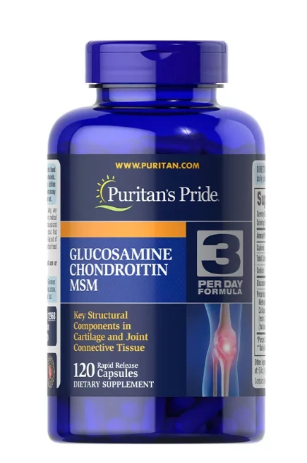 Double Strength Glucosamine Chondroitin & MSM Joint Soother (120 kapszula) - Glükózamin, Kondroitin és MSM Ízületvédő