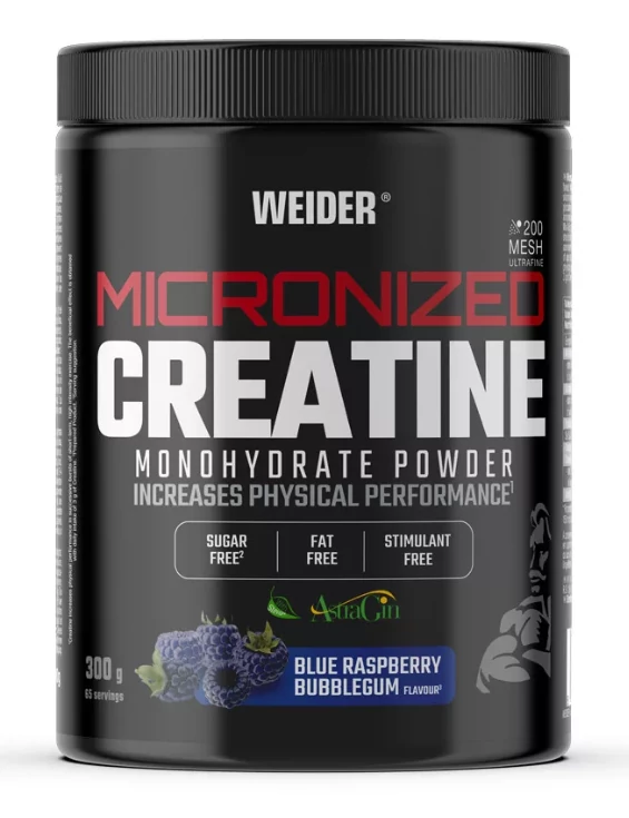 Micronized Creatine Monohydrate Powder (Kékmálnás rágógumi 300 gr) - Mikronizált Kreatin
