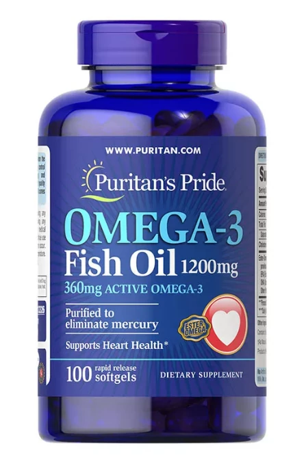Omega-3 Fish Oil 1200 mg (360 mg Active Omega-3) (100 lágykapszula)