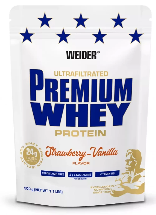 Premium Whey Protein (eper vanilia 500 gr) - alacsony szénhidrát- és zsírtartalmú több komponensű tejsavófehérje