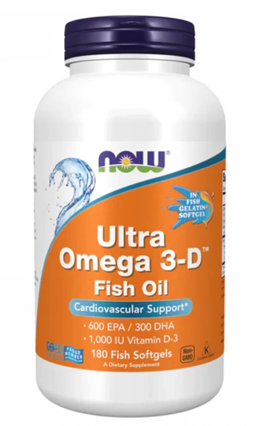 Ultra Omega 3-D (180 lágykapszula) - Halolaj kapszula D-vitaminnal